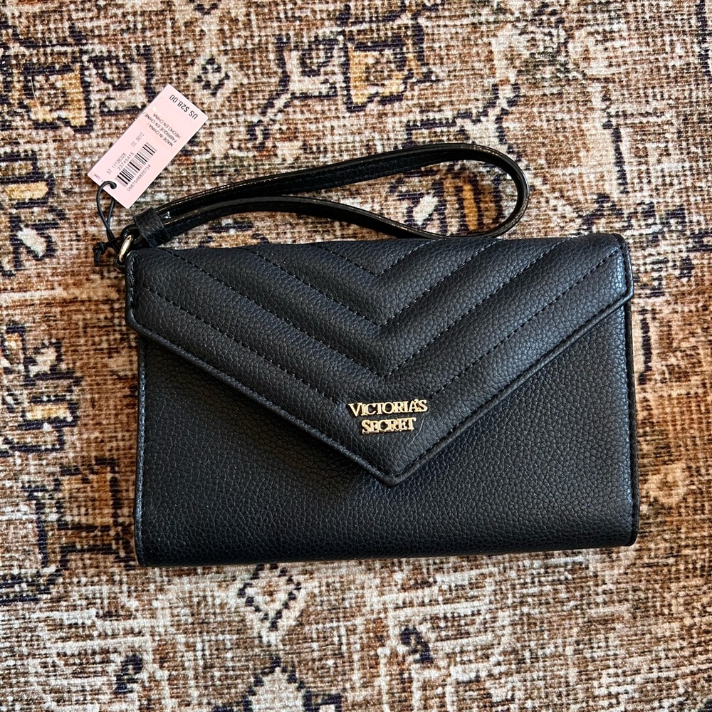Victoria's Secret Black Wristlet Clutch